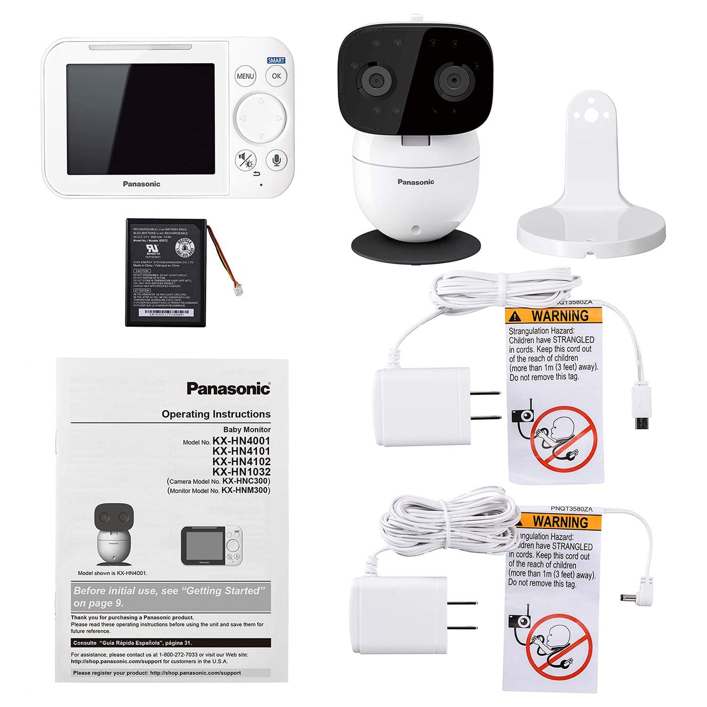 Panasonic KX-HN4101W Long Range Video Baby Monitor