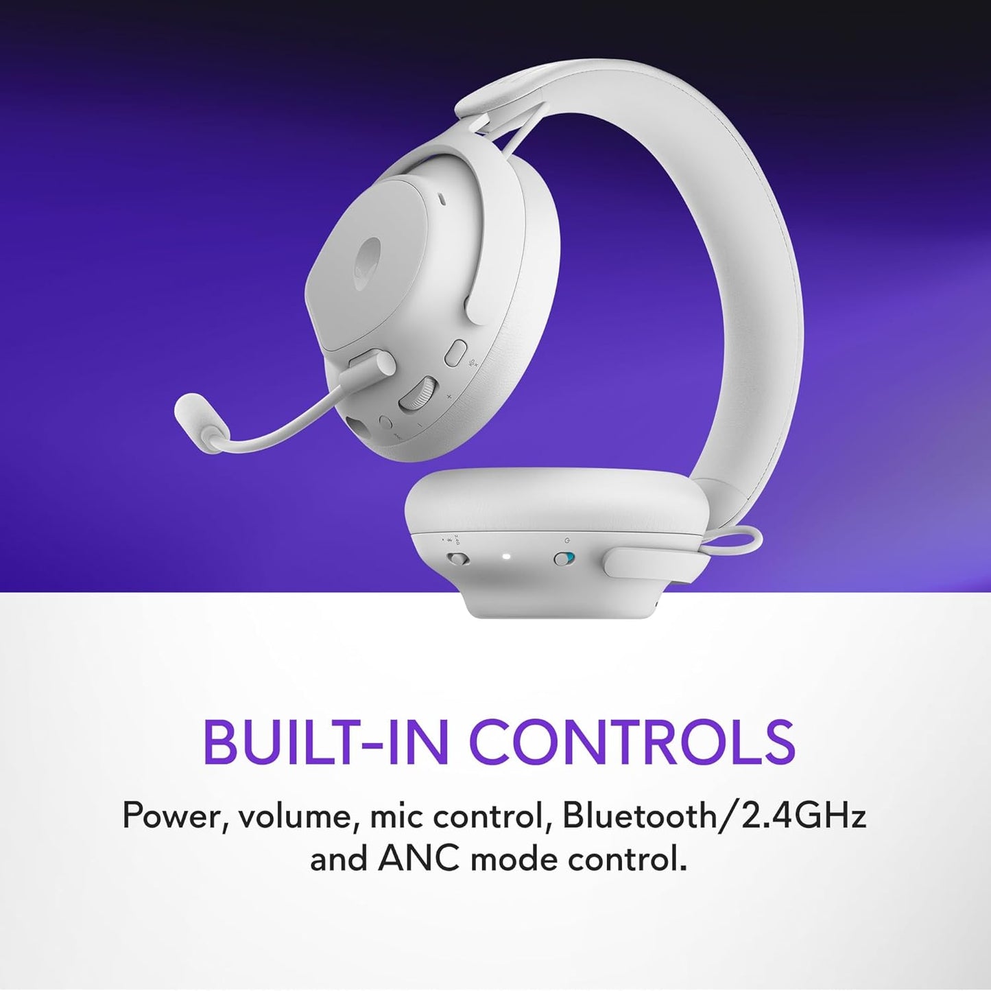 Alienware Pro Wireless Gaming Headset - Lunar Light