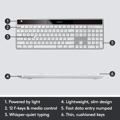 Logitech 920-003472 K750 Wireless Solar Mac Keyboard