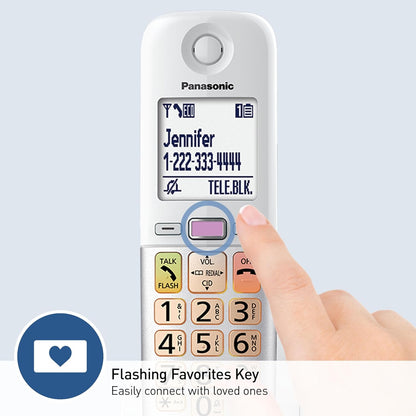 Panasonic KX-TGU433W Cordless Phone 3 Handset