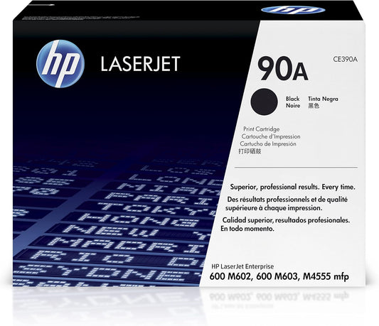 HP CE390A 90A Black LaserJet Toner Cartridge