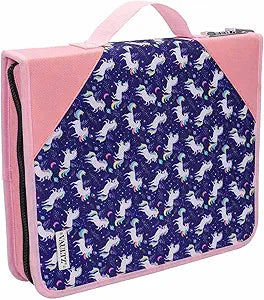 Vaultz VZ06022 Locking Zipper Binder Unicorn Pattern