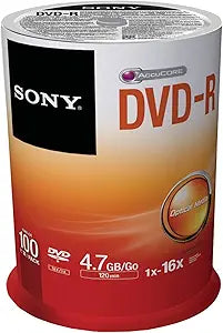 Sony 100DMR47SP 16x DVD-R 4.7GB Spindle Pack — main product image