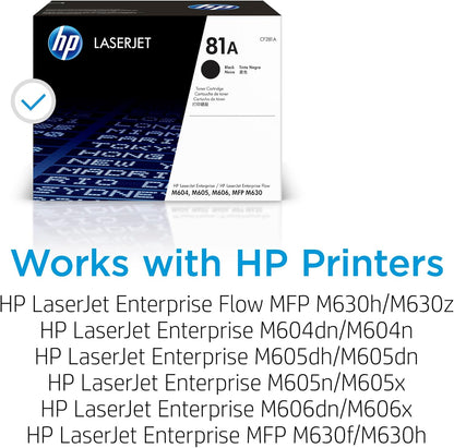 HP CF281A 81A Black LaserJet Toner Cartridge
