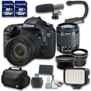 Canon 33-CAN7DKIT18-55-040716 EOS 7D DSLR Camera Bundle