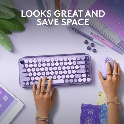 Logitech 920-011233 POP Keys Wireless Mechanical Keyboard Cosmos