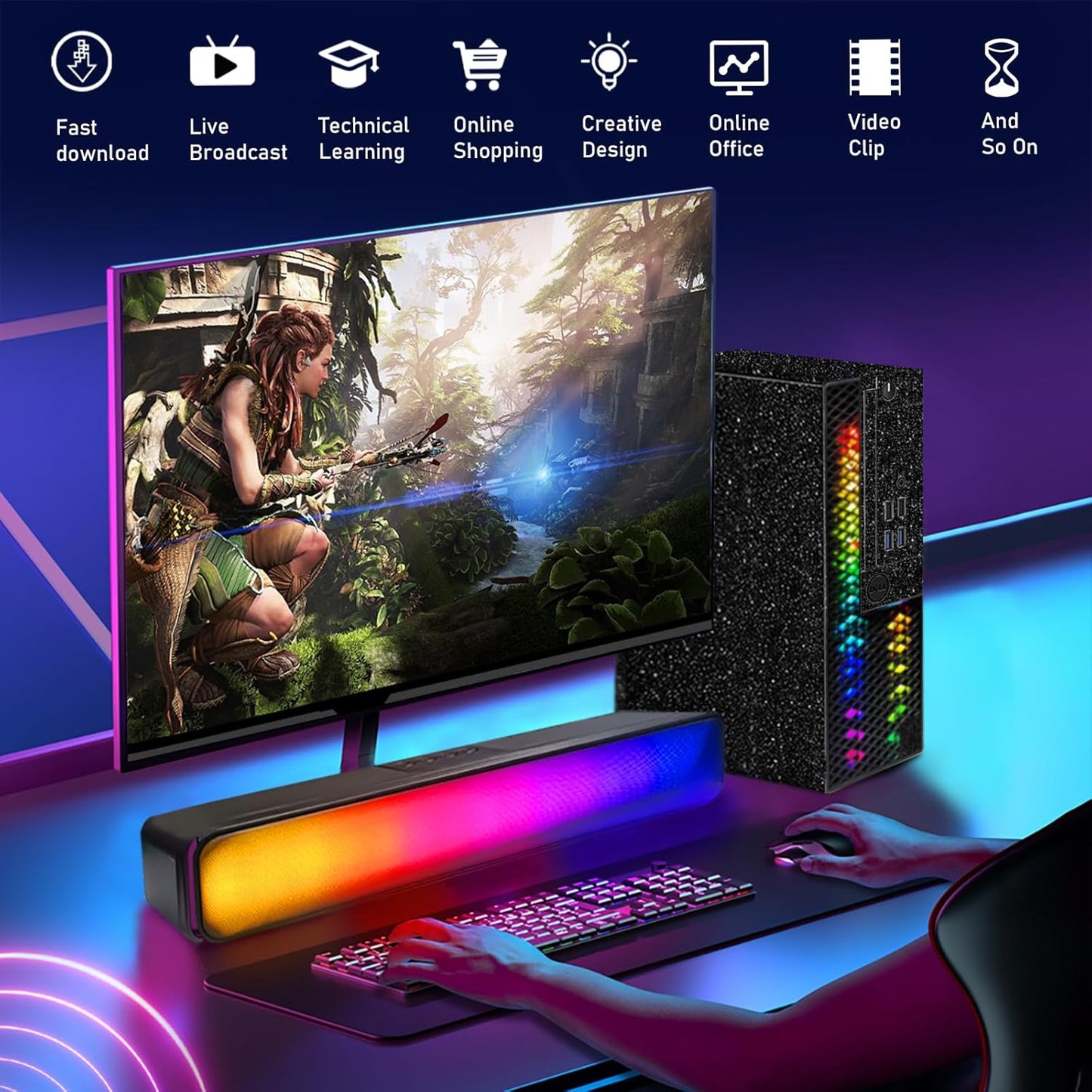 Dell Core i5 RGB Gaming Desktop Renewed - GT 1030