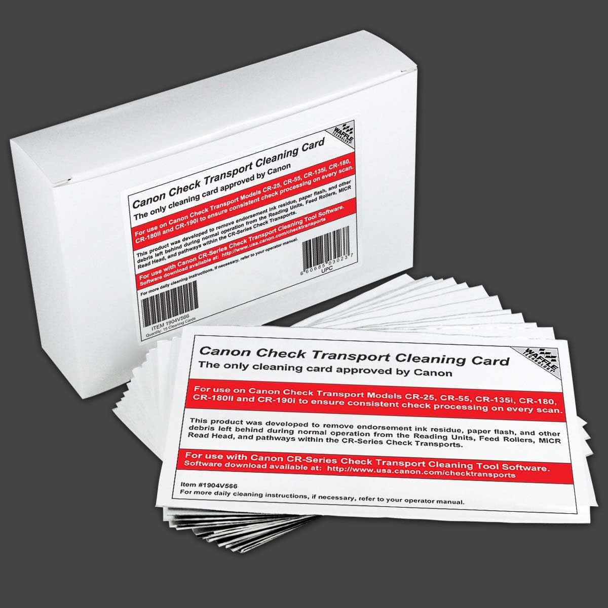 Canon 1904V566 CR-Series Check Scanner Cleaning Cards (15)