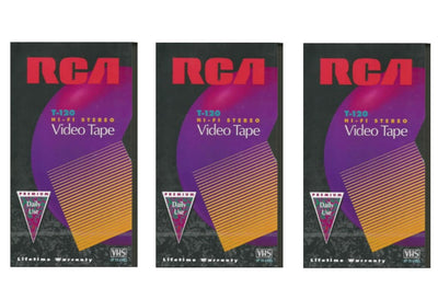 RCA LYSB00E6X0N4K-ELECTRNCS T120 Hi-Fi VHS Tapes 3-Pack