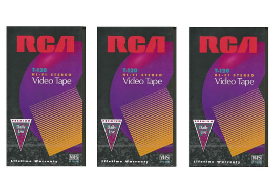 RCA LYSB00E6X0N4K-ELECTRNCS T120 Hi-Fi VHS Tapes 3-Pack