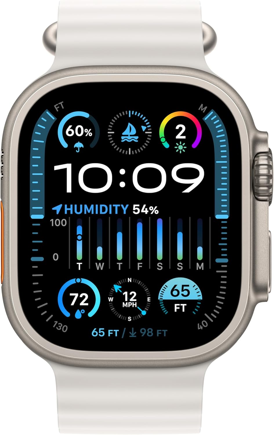 Apple Watch Ultra 2: 49mm GPS + Cellular Titanium (Renewed)
