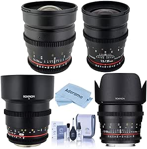 Rokinon 24, 35, 50, 85mm Cine Lens Bundle Sony E-Mount