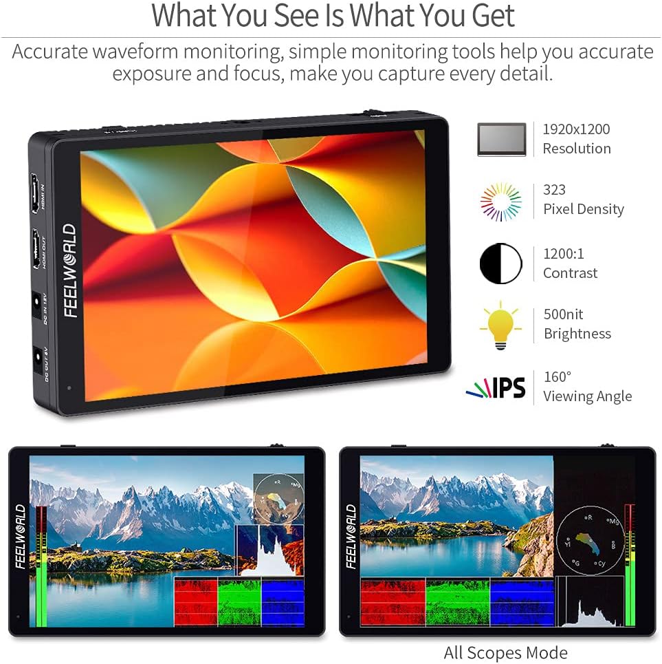 FEELWORLD F7 PRO 7" Touch Screen DSLR Camera Monitor