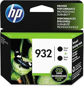HP L0S27AN 932 Black Ink Cartridges, 2-Pack for OfficeJet Printers