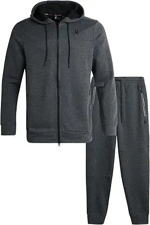 Spyder Mens Sweatsuit Performance Knit Hoodie Jogger Set — main product image