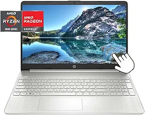 HP 2022 15.6" Ryzen 5 FHD Touchscreen Laptop Bundle