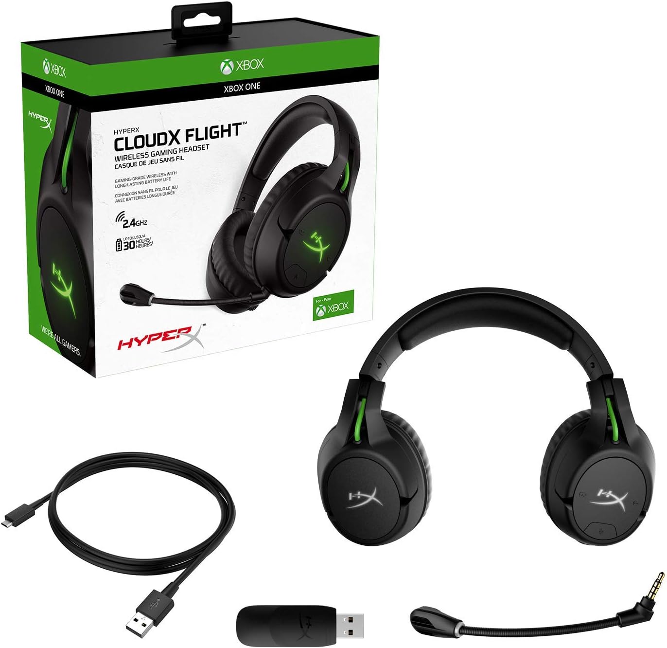 HyperX HX-HSCFX-BK/WW-cr CloudX Flight Xbox Wireless Headset (Renewed)