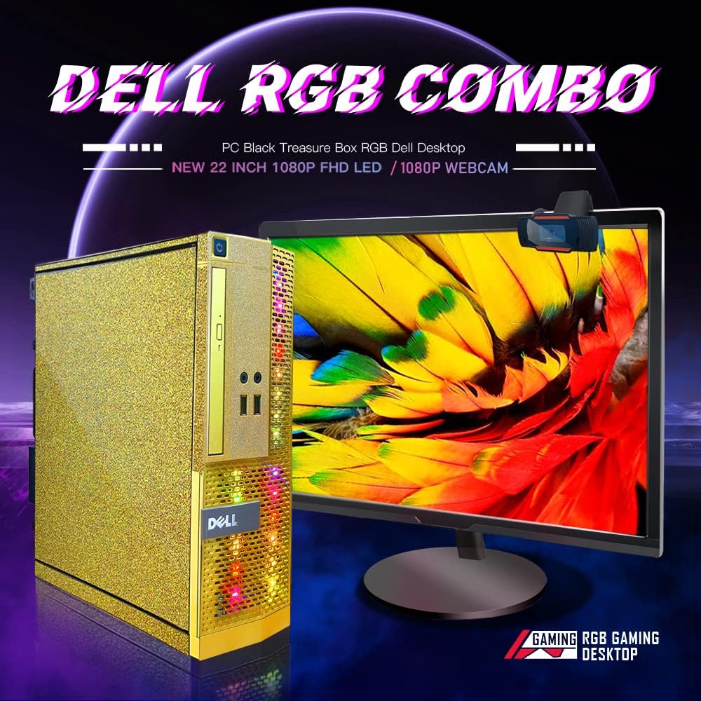 Dell Optiplex RGB Desktop PC: i5, 16GB, 512GB SSD, 22" Monitor