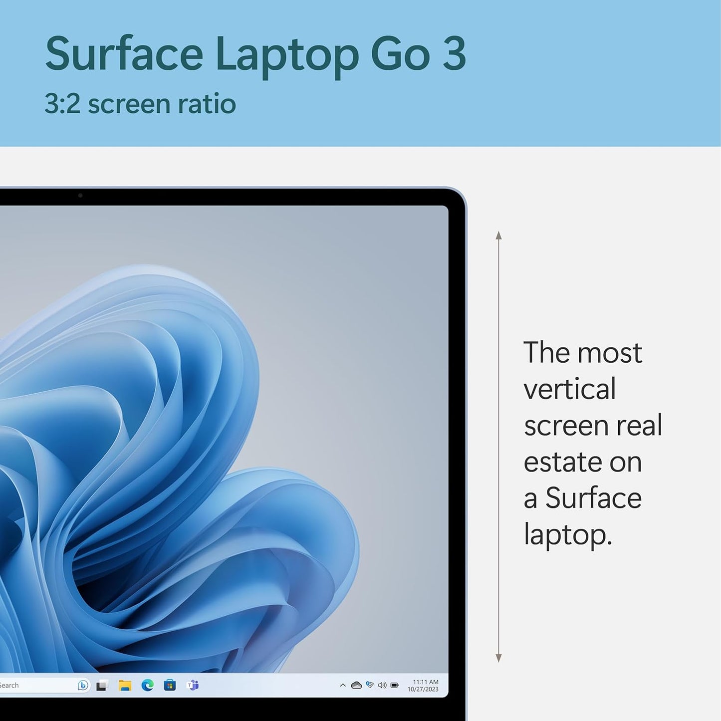 Microsoft XK1-00059 Surface Laptop Go 3, 12.4" Touchscreen, i5, 256GB