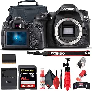 Canon 1263C004 EOS 80D DSLR Camera Bundle (Renewed)