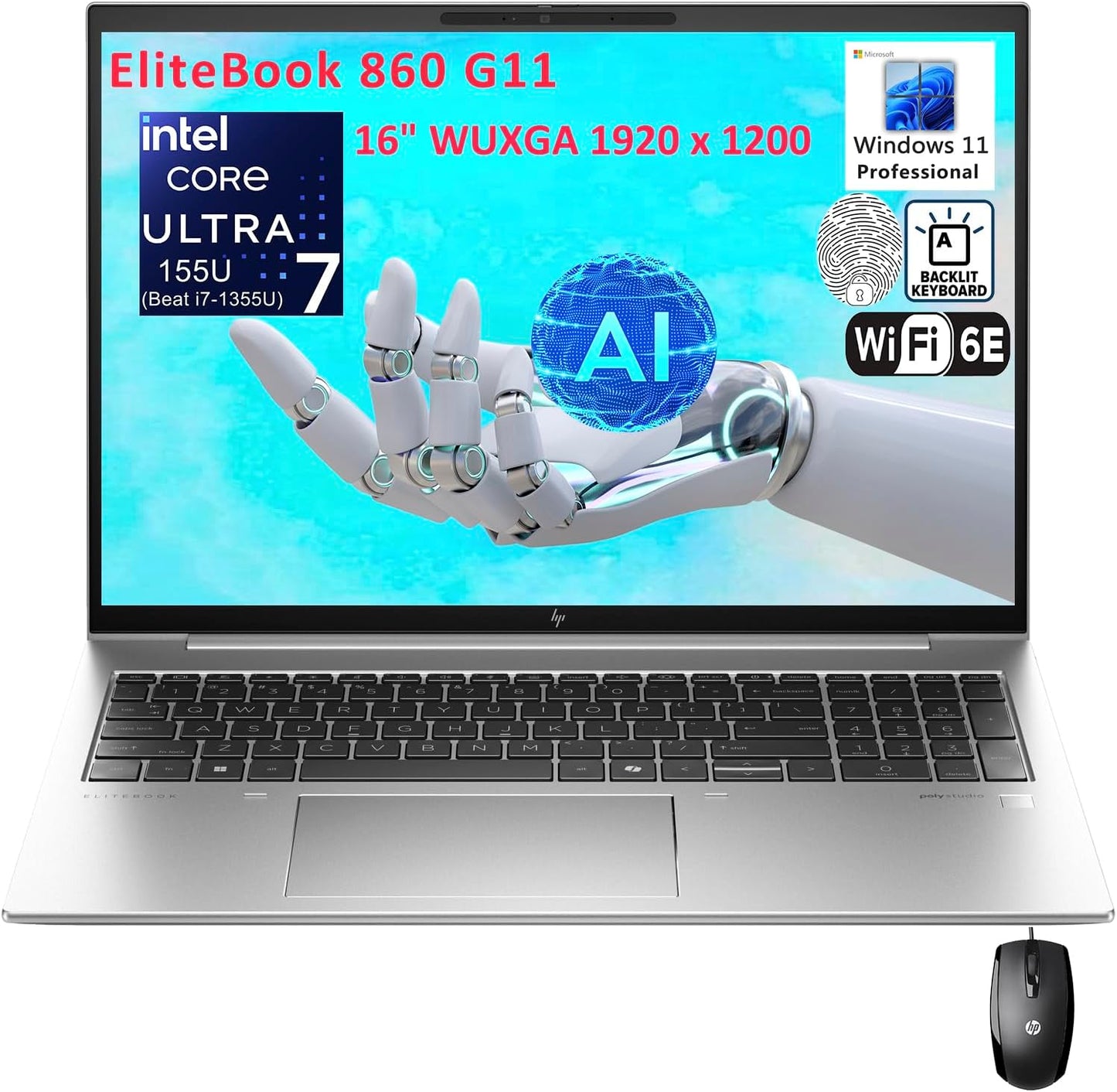 HP EliteBook 860 G11 Ultra 7 FHD+ Business Laptop