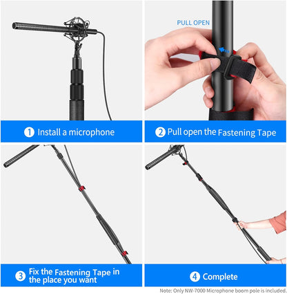 Neewer ST-NW-7000 Mic Boom Arm: Extendable, Handheld, Adapter Included