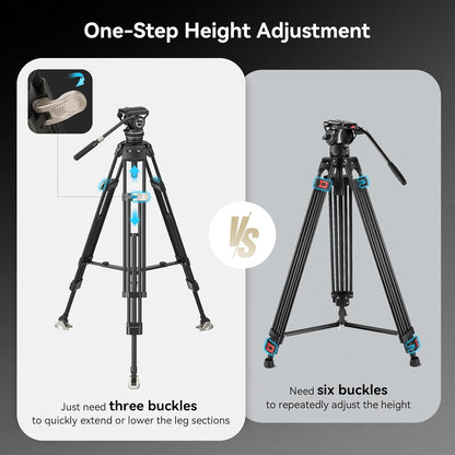 SmallRig 3989-CF-FBA-US AD-100 Carbon Fiber Video Tripod