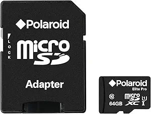 Polaroid PLD-MEMSD64GB 64GB MicroSD Card Adapter Included