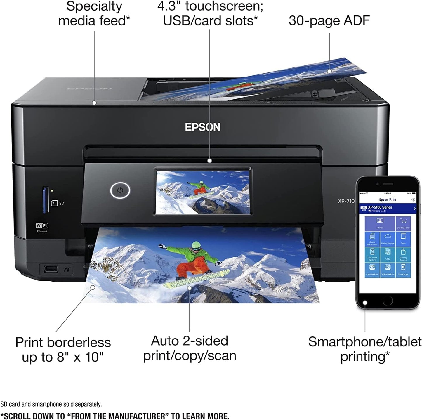 Epson XP-7100 Expression Premium All-in-One Color Printer
