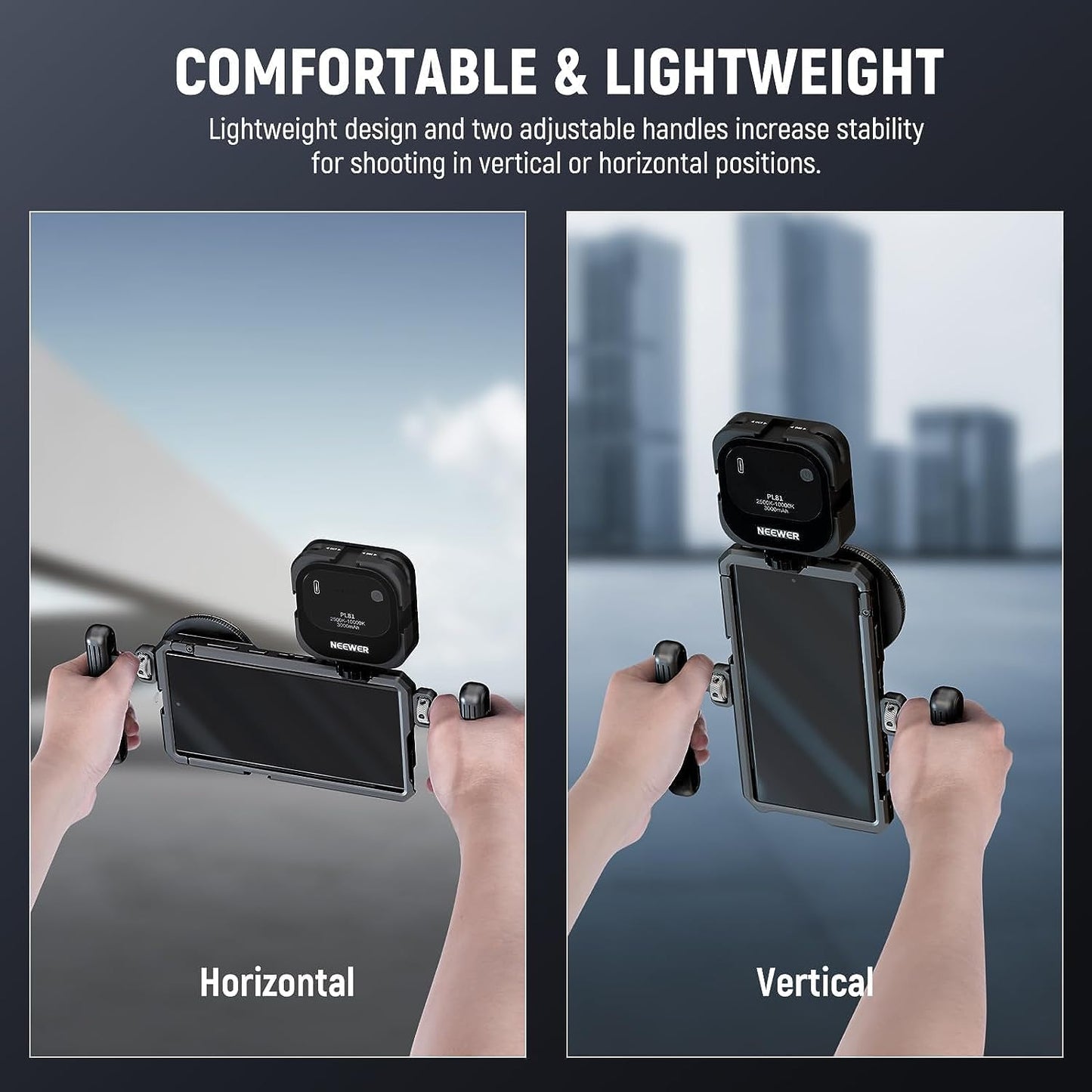 Neewer S23 Ultra Cage Video Rig Dual Handles 67mm