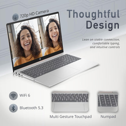 HP 15 Ryzen 5 Slim High-Performance Pink Laptop