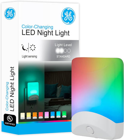 GE 34693 Color-Changing LED Night Light Dusk to Dawn