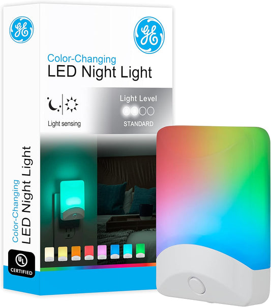 GE 34693 Color-Changing LED Night Light Dusk to Dawn