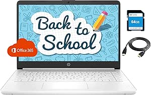 HP Back to School Laptop 128GB SSD Office 365 Bundle