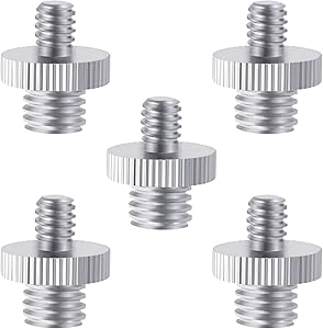 Neewer 10092263 1/4" to 3/8" Tripod Screw Adapter 5-Pack