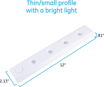 GE 38557 LED Under Cabinet Light 12 Inch Battery Operated