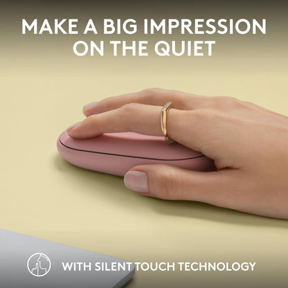 Logitech 910-007023 Pebble Mouse 2 M350s Tonal Rose