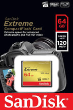 SanDisk SDCFXSB-064G-G46 64GB Extreme CompactFlash Memory Card