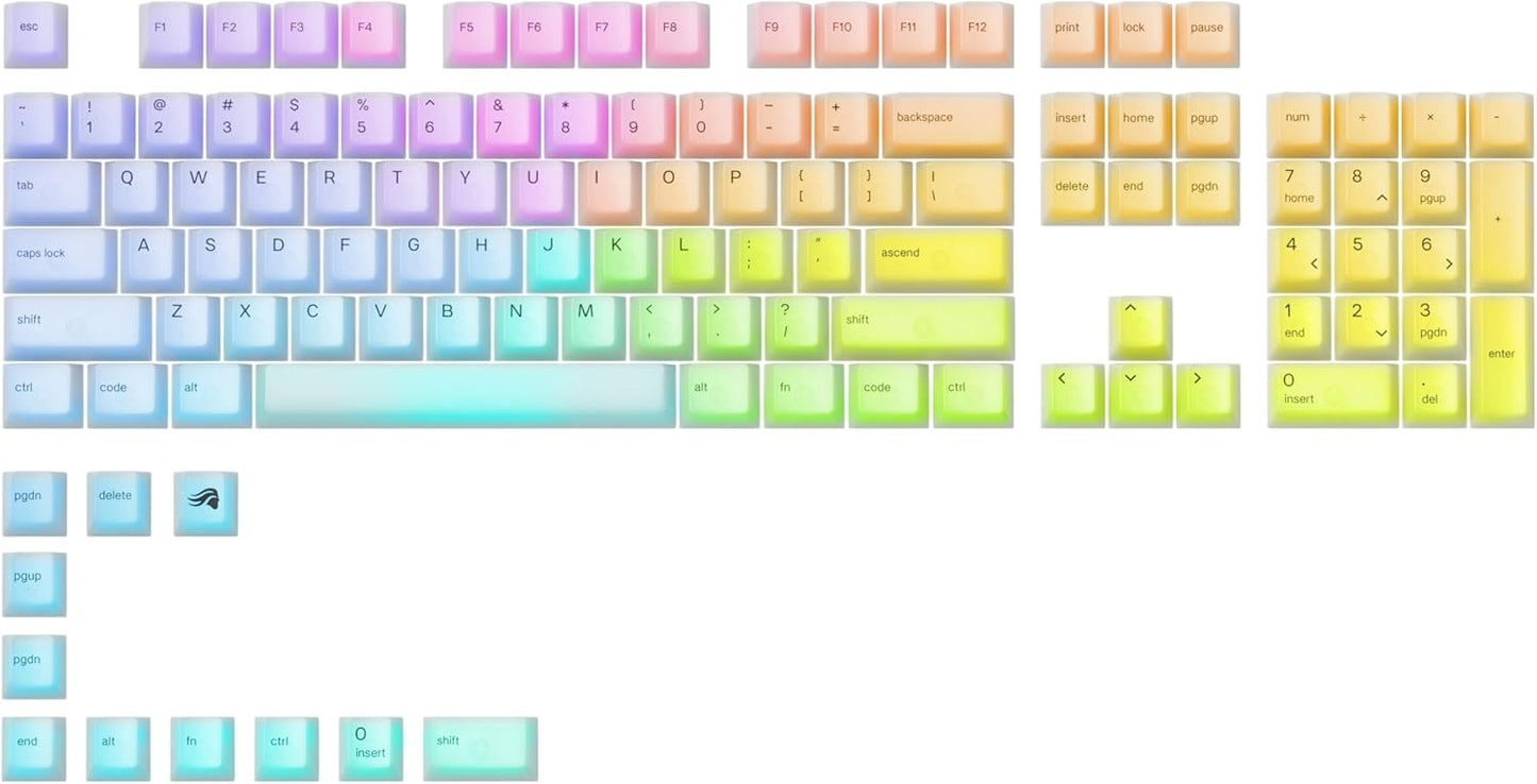 Glorious GLO-KC-POLY-RGB Polychroma RGB Keycaps Clear
