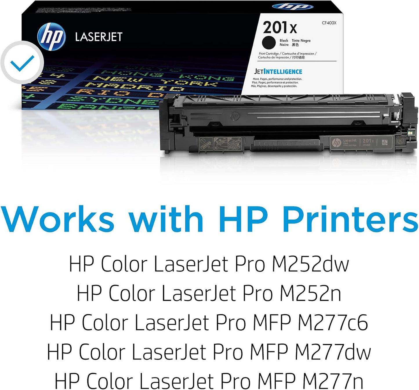 HP CF400X 201X Black High-Yield LaserJet Toner Cartridge
