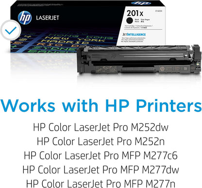 HP CF400X 201X Black High-Yield LaserJet Toner Cartridge