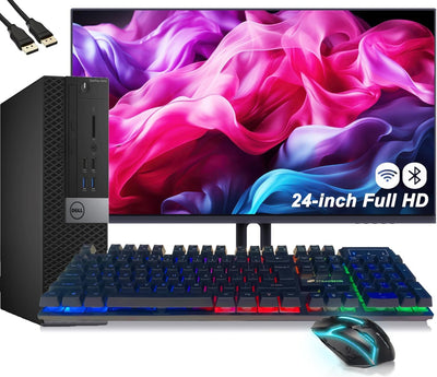 Dell Core i5 6600 Desktop PC Bundle FHD Monitor