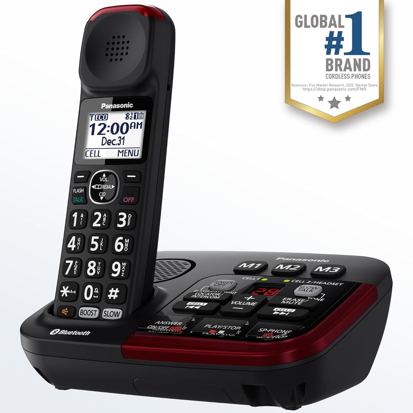 Panasonic KX-TGM430B Amplified Cordless Phone Slow Talk