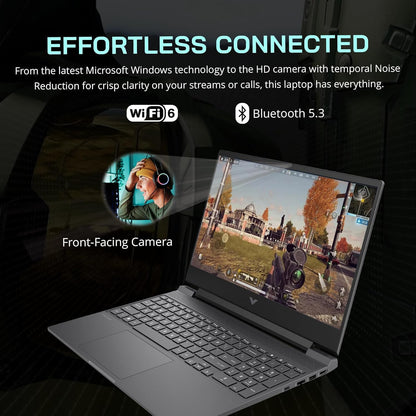 HP TPN-Q279 Victus - 15.6" 144Hz Gaming Laptop, Ryzen 5 + 512GB SSD Bundle