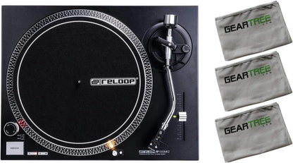 Reloop RP-1000-MK2 Belt Drive Turntable DJ Bundle