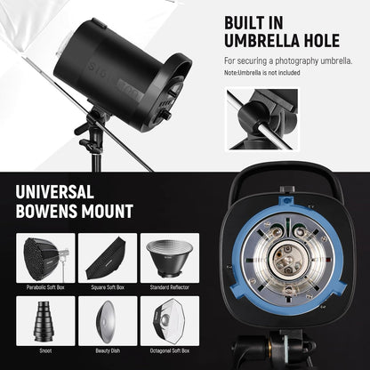 Neewer S101-400W PRO 800Ws Studio Monolight Flash Kit