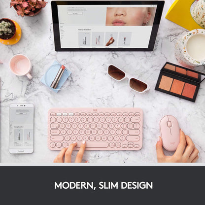 Logitech 910-006524 Pebble Wireless Mouse Bluetooth Silent Rose