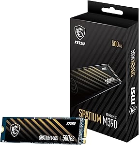 MSI S78-440K070-P83 SPATIUM M390 500GB NVMe Gaming SSD — main product image