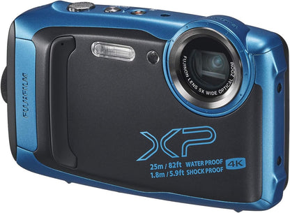 Fujifilm XP140 Sky Blue Waterproof Camera 16GB SD