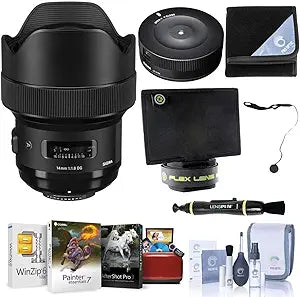 Sigma 14mm F/1.8 DG HSM ART Lens Nikon F Bundle